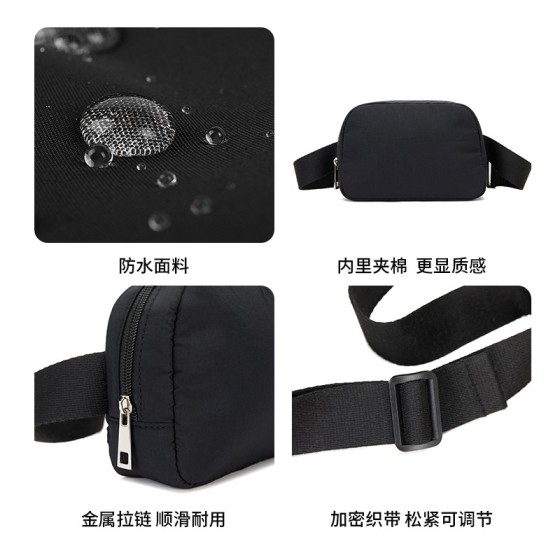 跨境高级感防水耐磨单肩斜挎包 多功能轻便休闲户外运动跑步腰包