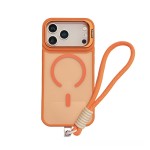 新款iPhone17 Pro五金镜头支架磁吸挂绳手机壳磨砂苹果16保护套12