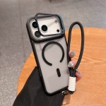 新款iPhone17 Pro五金镜头支架磁吸挂绳手机壳磨砂苹果16保护套12