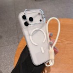 新款iPhone17 Pro五金镜头支架磁吸挂绳手机壳磨砂苹果16保护套12