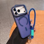 新款iPhone17 Pro五金镜头支架磁吸挂绳手机壳磨砂苹果16保护套12