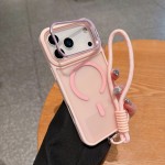 新款iPhone17 Pro五金镜头支架磁吸挂绳手机壳磨砂苹果16保护套12