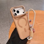 新款iPhone17 Pro五金镜头支架磁吸挂绳手机壳磨砂苹果16保护套12