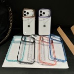 适用iphone17promax手机壳冰感透明金属镜头支架苹果16防摔保护套