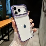 适用iphone17promax手机壳冰感透明金属镜头支架苹果16防摔保护套