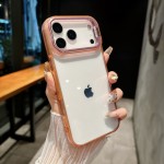 适用iphone17promax手机壳冰感透明金属镜头支架苹果16防摔保护套