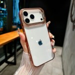 适用iphone17promax手机壳冰感透明金属镜头支架苹果16防摔保护套