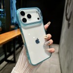 适用iphone17promax手机壳冰感透明金属镜头支架苹果16防摔保护套
