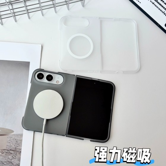 适用iPhone18ULTRA左右折叠磁吸手机壳苹果18FOLD透明冰雾防摔壳