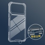 适用高质量17promax透明手机壳不易发黄苹果高透tpu+PC二合一硬壳