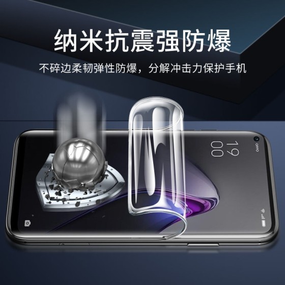适用opporeno14/13/12/11/10/9/8/7pro水凝膜5手机膜6se全屏软膜+