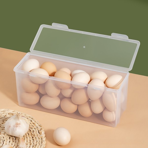鸡蛋收纳盒冰箱用侧门放鸡蛋盒透明塑料保鲜盒挂面面条蛋架鸡蛋格