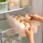 鸡蛋收纳筐抽拉式冰箱冷冻收纳盒专用饮料收纳整理神器厨房整理盒