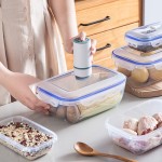电动抽气真空保鲜盒食品密封罐沥水杂粮储物罐厨房冰箱食物收纳盒