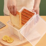 面包存放盒保鲜盒馒头包子食品级点心零食吐司收纳盒面条密封盒子