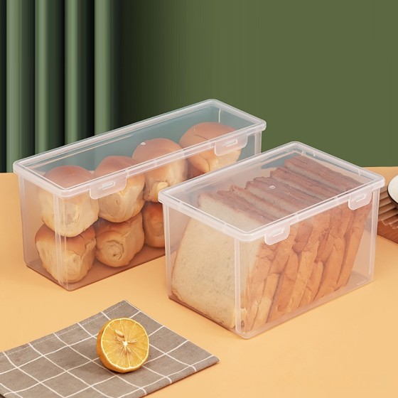 面包存放盒保鲜盒馒头包子食品级点心零食吐司收纳盒面条密封盒子