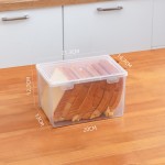 面包存放盒保鲜盒馒头包子食品级点心零食吐司收纳盒面条密封盒子