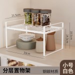 日式厨房柜子分层架置物架多功能台面调料汤锅碗碟收纳整理架跨境