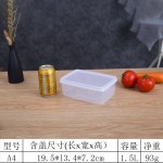 食品收纳盒塑料保鲜盒长方形迷你冰箱冷冻带盖密封储物盒批发