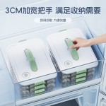 家用饺子盒多功能冰箱保鲜盒水饺混沌透明多层计时扁款冷藏保鲜盒