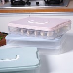 食品级保鲜盒饺子盒冷冻盒冰箱平底多层手提饺子盒馄饨食品保鲜盒