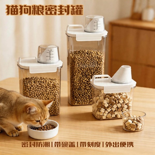 猫粮狗粮真空密封罐储粮桶猫咪宠物粮食储存桶存储盒子抽真空