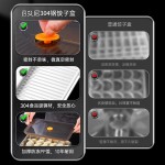 食品级饺子盒304不锈钢保鲜盒冰箱密封盒带盖盒子冷冻储藏盒批发