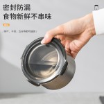 食品密封盒304不锈钢密封储物罐杂粮收纳盒香料咖啡储存罐保鲜碗