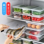 日式冰箱收纳盒食品级保鲜专用神器冷藏冷冻厨房蔬菜沥水盒防串味
