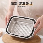 保鲜盒食品级可微波304不锈钢密封盒冰箱专用水果食物食品收纳盒