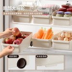 冰箱收纳盒带滑轮食品级PP材质厨房蔬菜水果鸡蛋整理储物盒抽屉式
