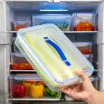 厨房冰箱长方形保鲜盒食品级餐盒微波耐热塑料饭盒水果收纳密封盒