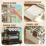 跨境厨房水槽沥水置物架台面多功能筷子刀具多功能收纳筷桶碗碟架