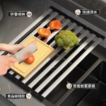 【源头厂家】可折叠沥水架子厨房碗碟筷硅胶收纳置物架（一件代发