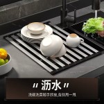 【源头厂家】可折叠沥水架子厨房碗碟筷硅胶收纳置物架（一件代发
