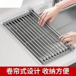 不锈钢沥水架洗水池厨房家用收纳架碗碟筷置物架滤水架可折叠碗架
