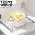 不锈钢厨房水槽沥水架水池可折叠沥水帘洗碗池碗盘架沥水篮置物架