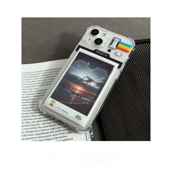 拍立得相机卡包套适用苹果iphone13手机壳12promax照片15华为16