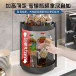 枪灰色厨房360度旋转调料置物架调味品多功能调味料收纳盒架子