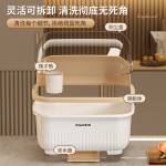厨房碗柜带盖放碗碟盘餐具沥水收纳碗架家用置物架防尘碗筷收纳盒
