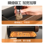 胡桃木调料架厨房转角壁挂式墙上调料盒瓶罐刀筷勺墙上收纳置物架
