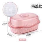 厂家货源方形沥水碗碟架 碗筷收纳柜翻盖防尘放碗架厨房收纳置物