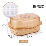厂家货源方形沥水碗碟架 碗筷收纳柜翻盖防尘放碗架厨房收纳置物