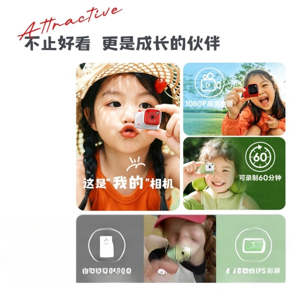 跨境迷你相机 高清挂脖记录仪防抖可拍照录像时尚挂件拇指相机