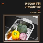 家用多功能不锈钢伸缩沥水篮厨房洗菜盆水槽加厚沥水架收纳置物架