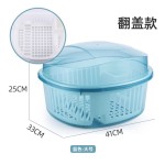 厂家货源方形沥水碗碟架 碗筷收纳柜翻盖防尘放碗架厨房收纳置物