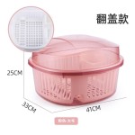 厂家货源方形沥水碗碟架 碗筷收纳柜翻盖防尘放碗架厨房收纳置物