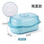 厂家货源方形沥水碗碟架 碗筷收纳柜翻盖防尘放碗架厨房收纳置物