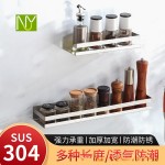 酒店工程专用304不锈钢壁挂式调料架打孔安装浴厨置物架批量批发