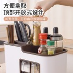 调料收纳盒调味盒一体多格组合套装厨房调料瓶盐罐置物架放刀架